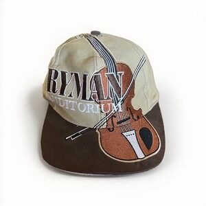 RARE Ryman Auditorium SnapBack Hat Fiddle Nashville Tennessee Kudzu Cap Free Shp